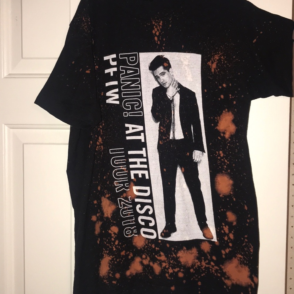 Panic at the Disco bleached/tie dye T-shirt